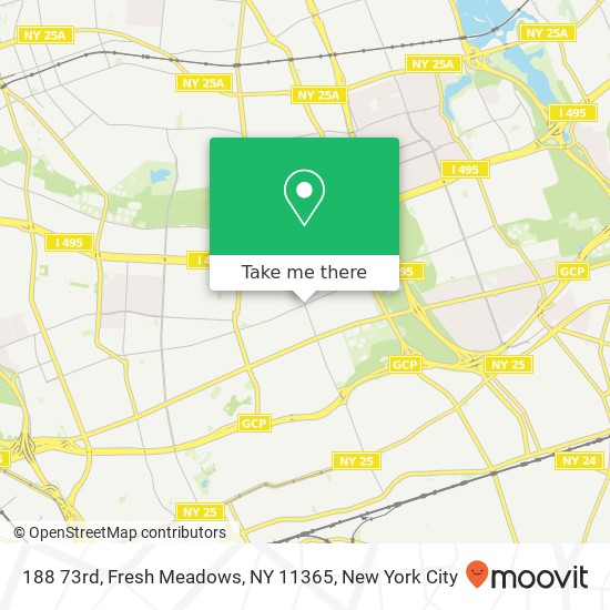 Mapa de 188 73rd, Fresh Meadows, NY 11365