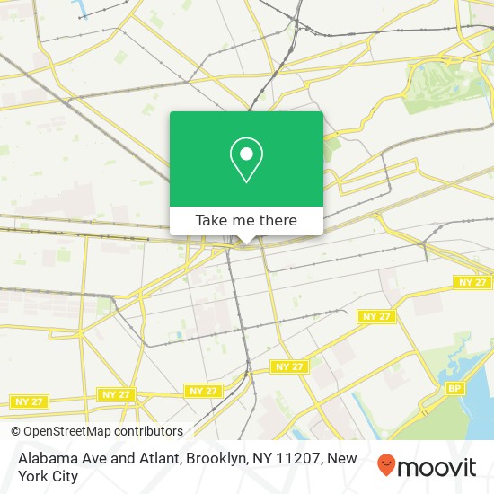 Mapa de Alabama Ave and Atlant, Brooklyn, NY 11207