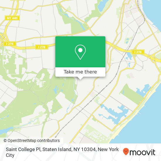 Mapa de Saint College Pl, Staten Island, NY 10304