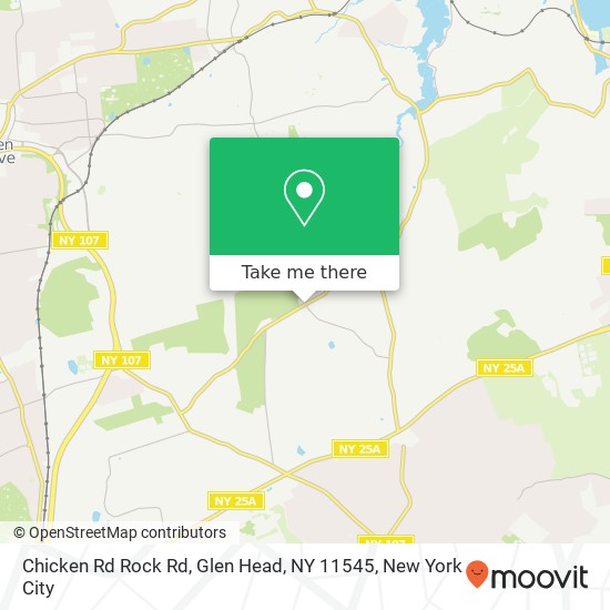 Chicken Rd Rock Rd, Glen Head, NY 11545 map