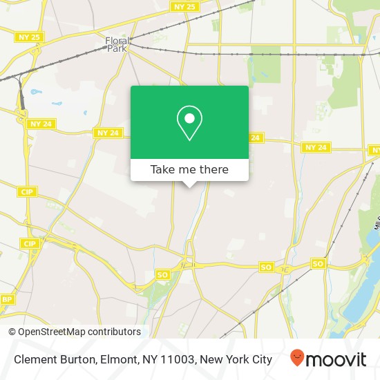 Mapa de Clement Burton, Elmont, NY 11003