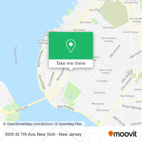 80th St 7th Ave map