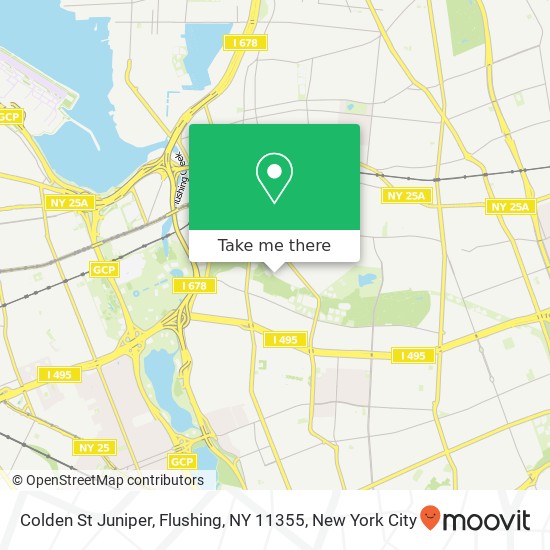 Mapa de Colden St Juniper, Flushing, NY 11355