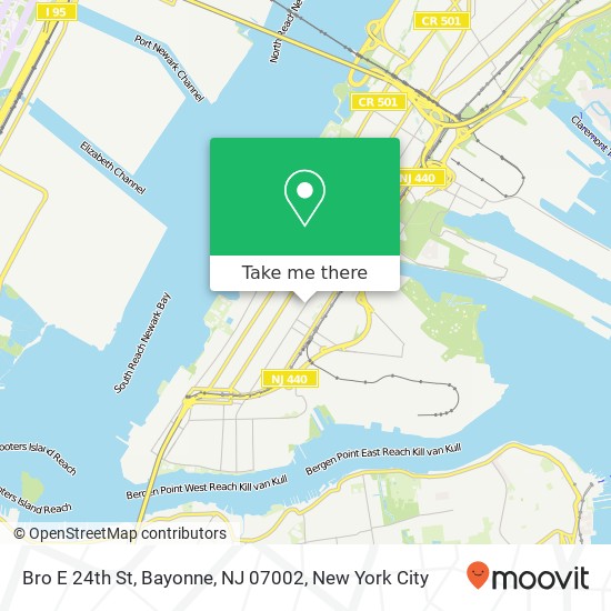 Bro E 24th St, Bayonne, NJ 07002 map