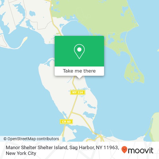 Manor Shelter Shelter Island, Sag Harbor, NY 11963 map