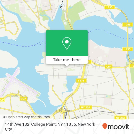 Mapa de 14th Ave 132, College Point, NY 11356