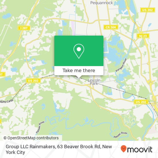 Mapa de Group LLC Rainmakers, 63 Beaver Brook Rd