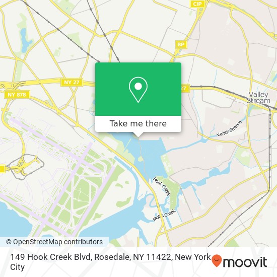 Mapa de 149 Hook Creek Blvd, Rosedale, NY 11422