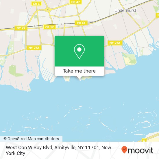 West Con W Bay Blvd, Amityville, NY 11701 map