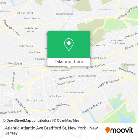 Mapa de Atlantic Atlantic Ave Bradford St