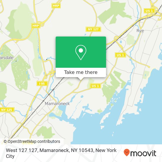 West 127 127, Mamaroneck, NY 10543 map