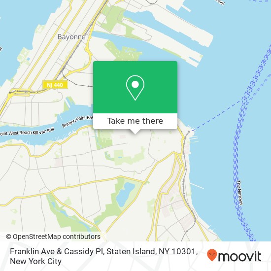 Franklin Ave & Cassidy Pl, Staten Island, NY 10301 map