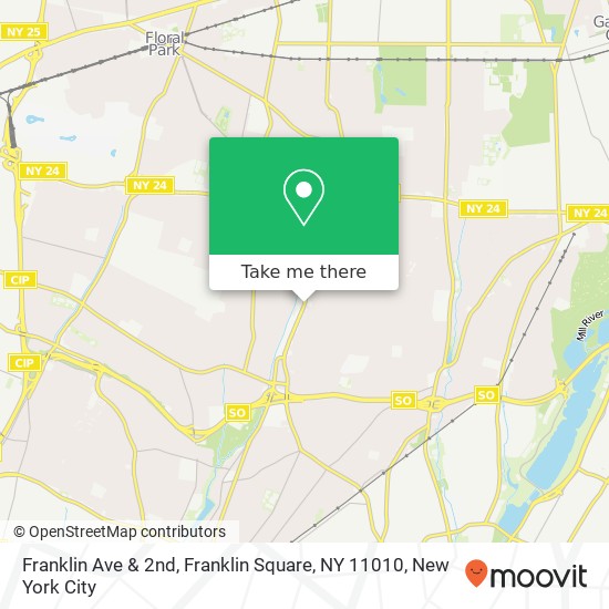 Mapa de Franklin Ave & 2nd, Franklin Square, NY 11010