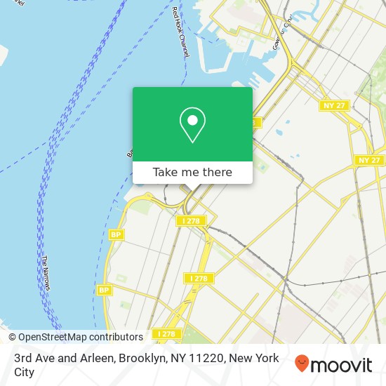 3rd Ave and Arleen, Brooklyn, NY 11220 map