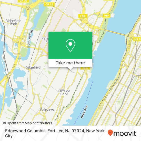 Edgewood Columbia, Fort Lee, NJ 07024 map