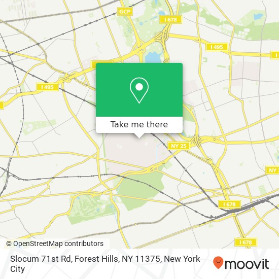 Mapa de Slocum 71st Rd, Forest Hills, NY 11375