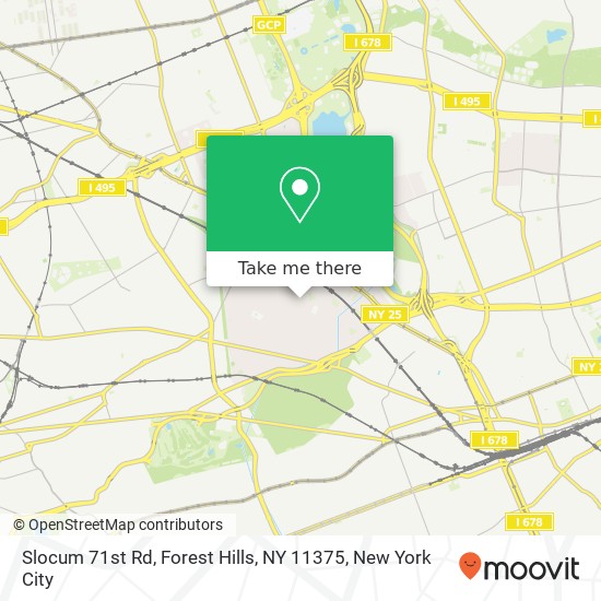 Slocum 71st Rd, Forest Hills, NY 11375 map