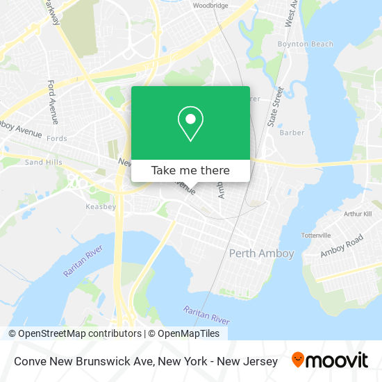 Mapa de Conve New Brunswick Ave