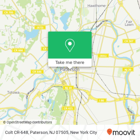 Mapa de Colt CR-648, Paterson, NJ 07505