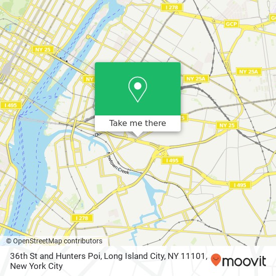 36th St and Hunters Poi, Long Island City, NY 11101 map