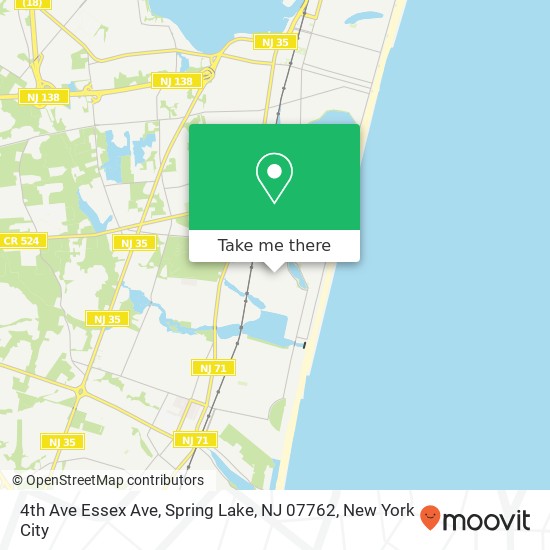 4th Ave Essex Ave, Spring Lake, NJ 07762 map