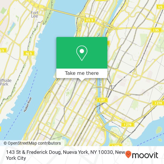 143 St & Frederick Doug, Nueva York, NY 10030 map