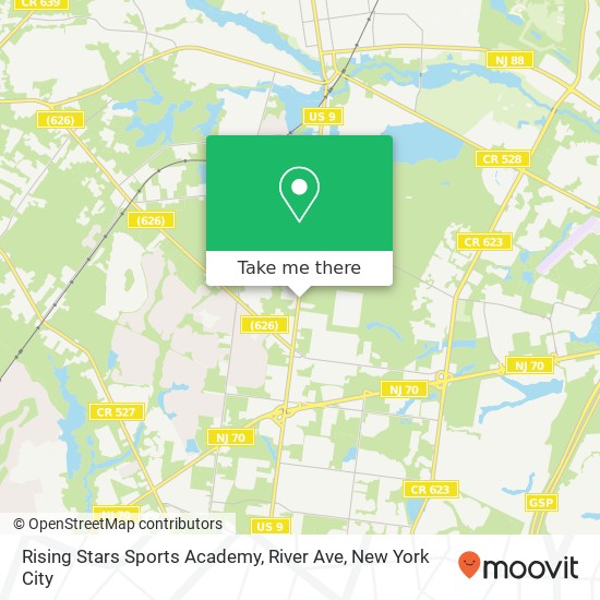 Mapa de Rising Stars Sports Academy, River Ave