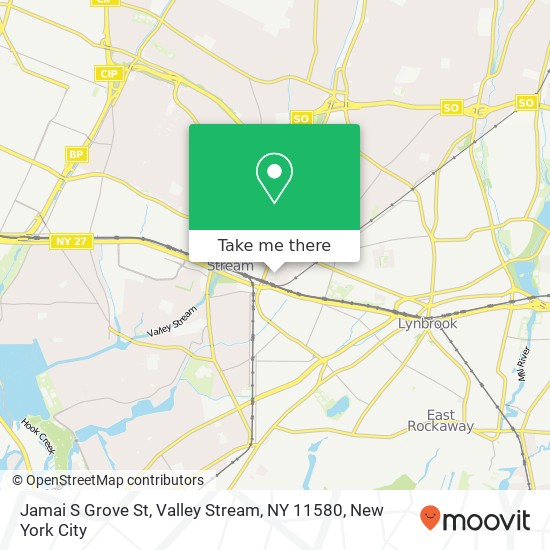Mapa de Jamai S Grove St, Valley Stream, NY 11580