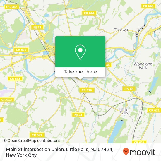 Mapa de Main St intersection Union, Little Falls, NJ 07424
