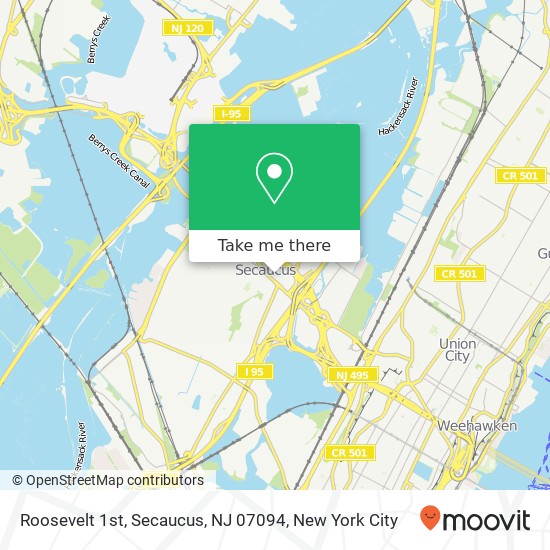 Mapa de Roosevelt 1st, Secaucus, NJ 07094