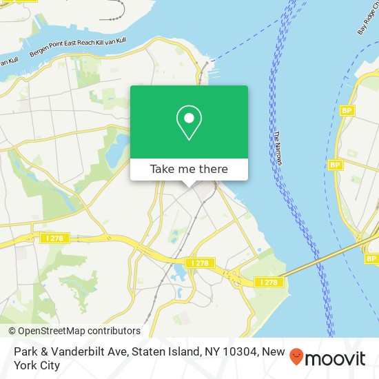 Mapa de Park & Vanderbilt Ave, Staten Island, NY 10304