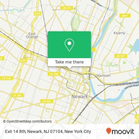 Exit 14 8th, Newark, NJ 07104 map