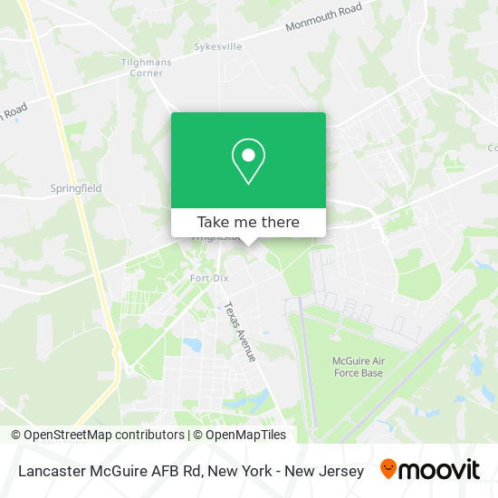 Mapa de Lancaster McGuire AFB Rd