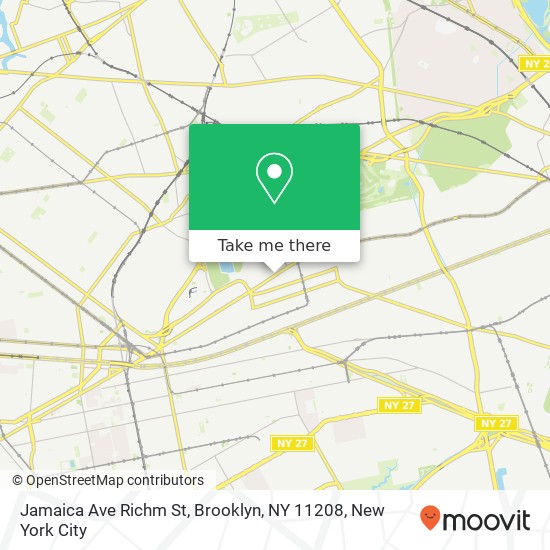 Mapa de Jamaica Ave Richm St, Brooklyn, NY 11208