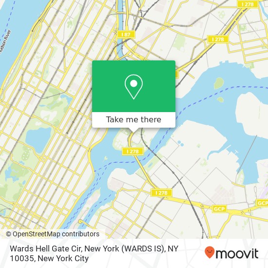 Wards Hell Gate Cir, New York (WARDS IS), NY 10035 map