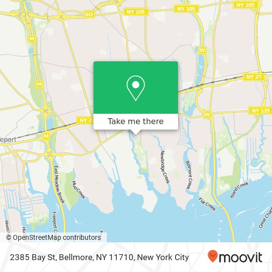 Mapa de 2385 Bay St, Bellmore, NY 11710