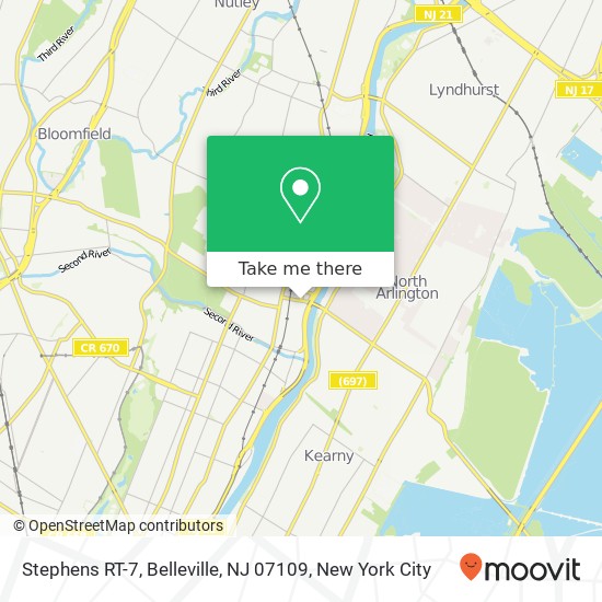 Stephens RT-7, Belleville, NJ 07109 map