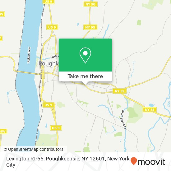 Mapa de Lexington RT-55, Poughkeepsie, NY 12601
