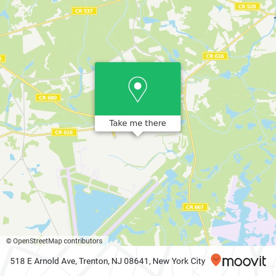 Mapa de 518 E Arnold Ave, Trenton, NJ 08641