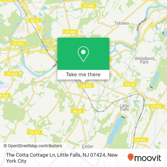 The Cotta Cottage Ln, Little Falls, NJ 07424 map