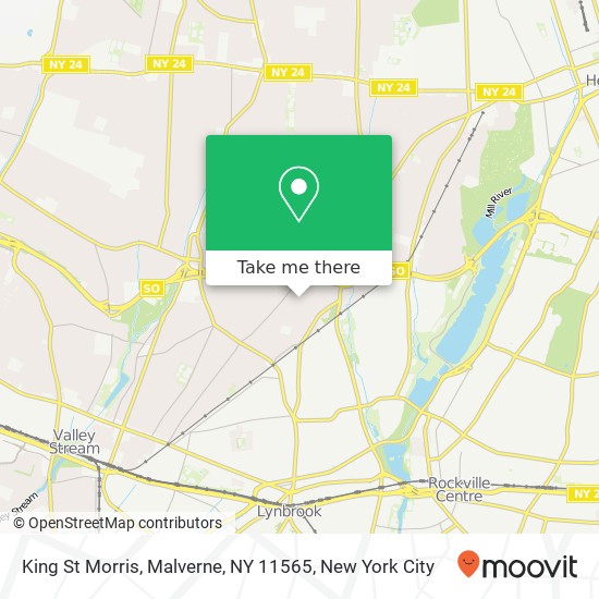 Mapa de King St Morris, Malverne, NY 11565