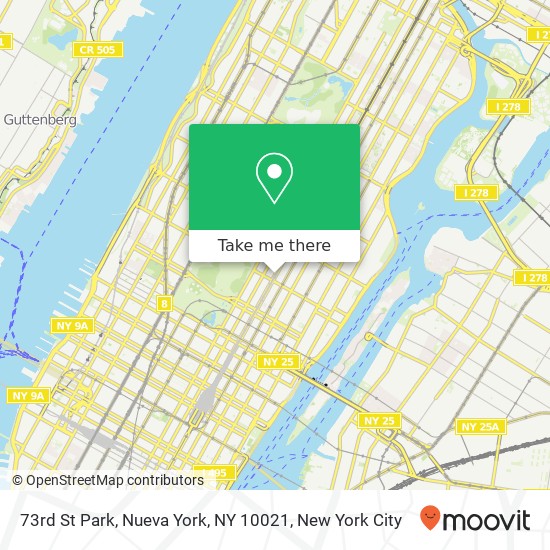 73rd St Park, Nueva York, NY 10021 map