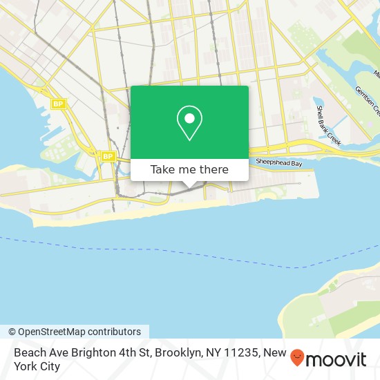 Mapa de Beach Ave Brighton 4th St, Brooklyn, NY 11235