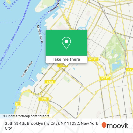 Mapa de 35th St 4th, Brooklyn (ny City), NY 11232