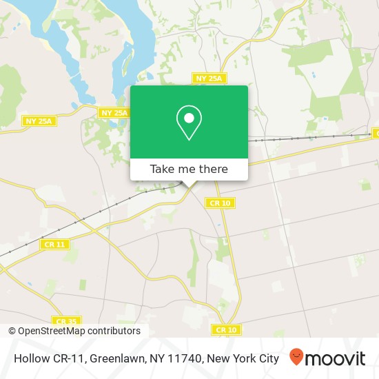 Mapa de Hollow CR-11, Greenlawn, NY 11740