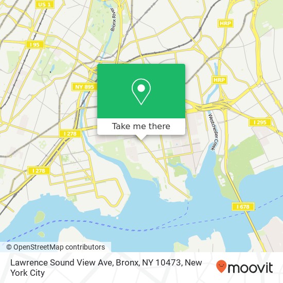 Mapa de Lawrence Sound View Ave, Bronx, NY 10473