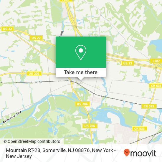 Mountain RT-28, Somerville, NJ 08876 map