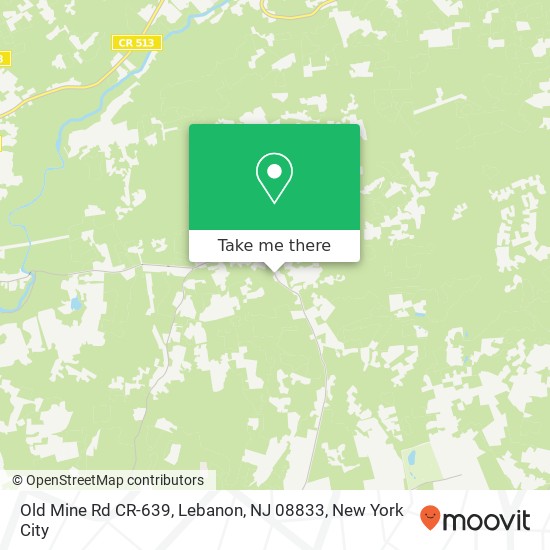 Mapa de Old Mine Rd CR-639, Lebanon, NJ 08833