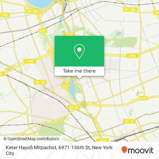 Mapa de Keter Hayofi Mitpachot, 6971 136th St