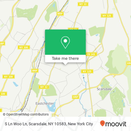 Mapa de S Ln Woo Ln, Scarsdale, NY 10583